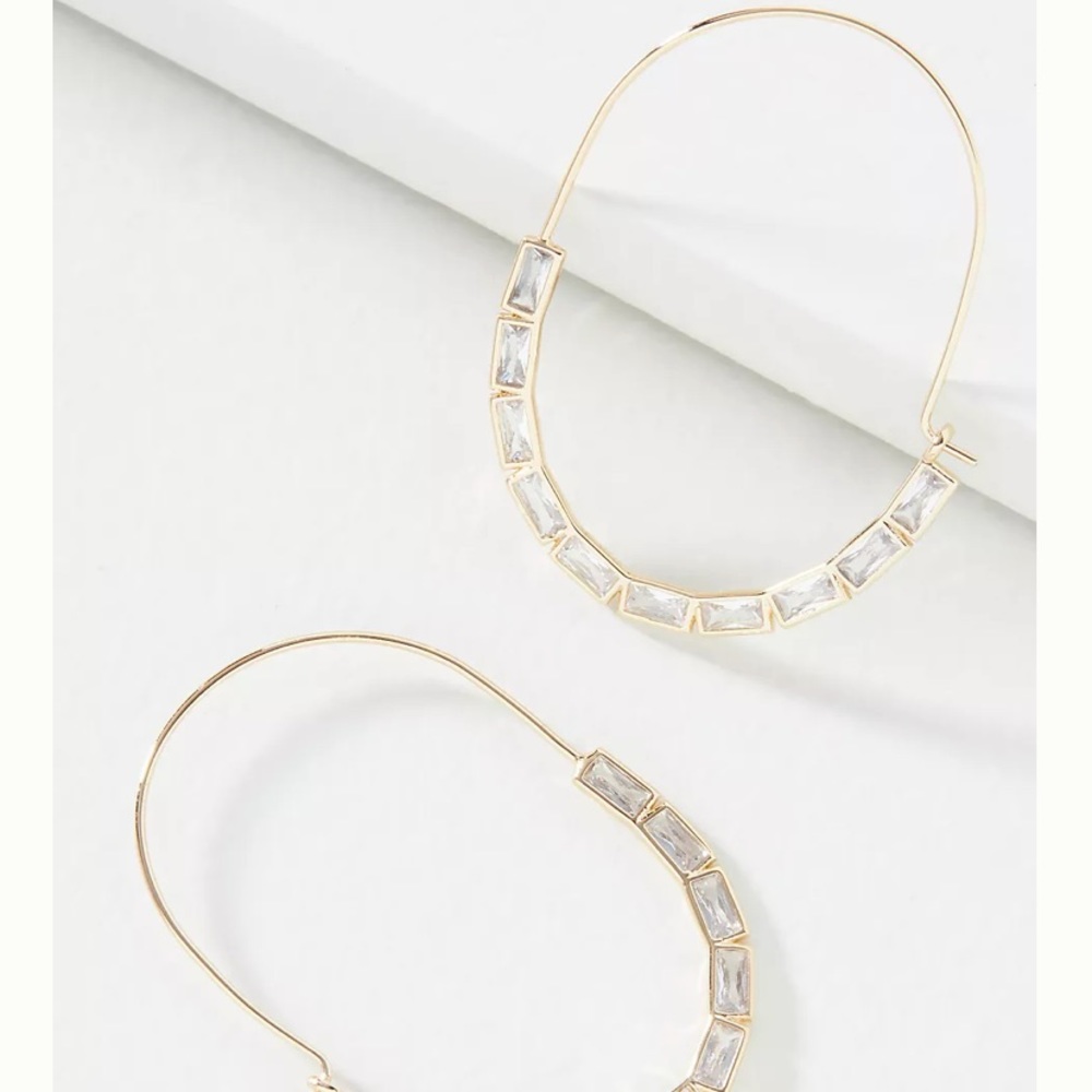 NWT Anthropologie gold hoop earrings